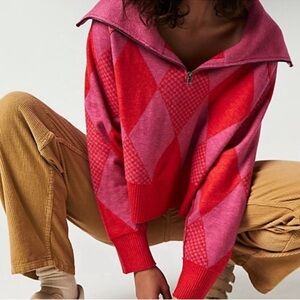 NWT Free People | Lucy 1/2 Zip Pullover Sweater | XS